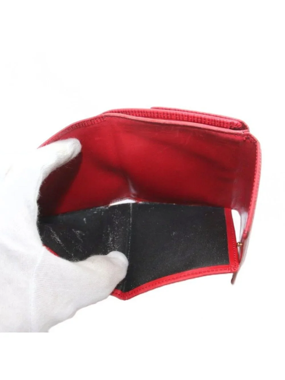 Louis Vuitton Epi Trifold Wallet Coin Purse Leather LV Logo Red